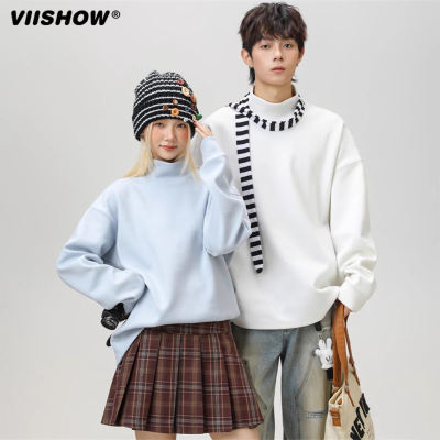 VIISHOW潮牌德绒半高领打底衫男2025年新款秋季保暖上衣内搭卫衣