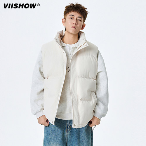 VIISHOW棉衣马甲男女新款潮流穿搭大码坎肩保暖加厚休闲马夹棉服