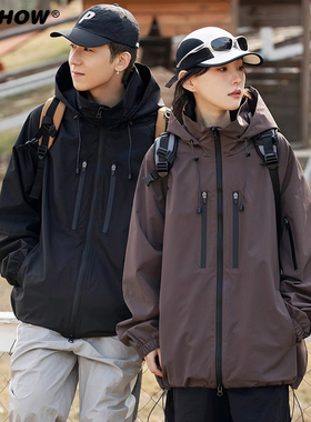 VISHOW春季韩版潮流isn情侣休闲冲锋衣男士新款百搭宽松夹克外套