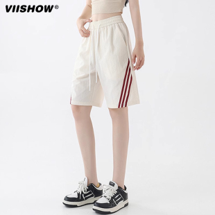 美式 夏季 薄款 冰丝篮球运动五分裤 VIISHOW速干短裤 凉感沙滩裤 男士