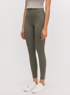 D19108大牌平替无尴尬线高腰提臀运动裸感瑜伽裤女健身无痕九分裤