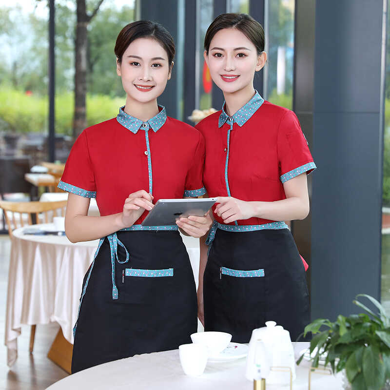 印字火锅餐饮短袖饭店奶茶工作服