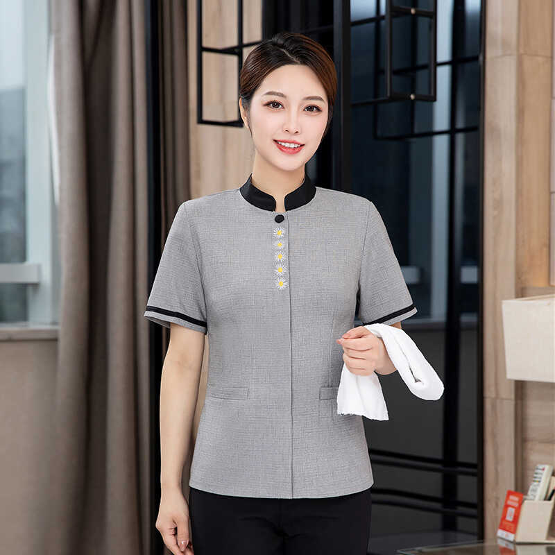 阿姨保洁酒店客房短袖夏装工作服