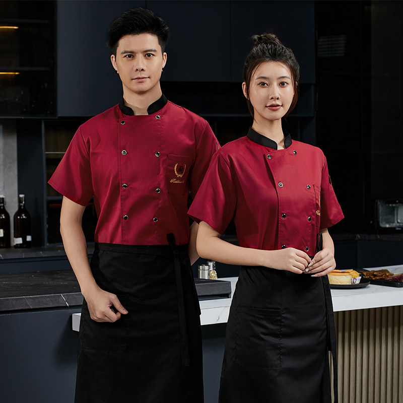 厨师服短袖男餐饮烘焙工作服长袖