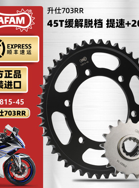 AFAM进口牙盘适用升仕703RR摩托车大小飞链轮RK油封链条缓解脱档