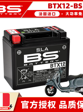 适用维斯帕VESPA GTS300 GTV300 LXV150春风冲刺电瓶BS进口电池