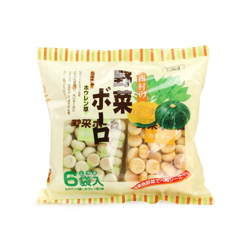 日本西村蔬菜奶豆小麦高钙奶豆棒饼干幼儿童奶豆宝宝零食20g*6
