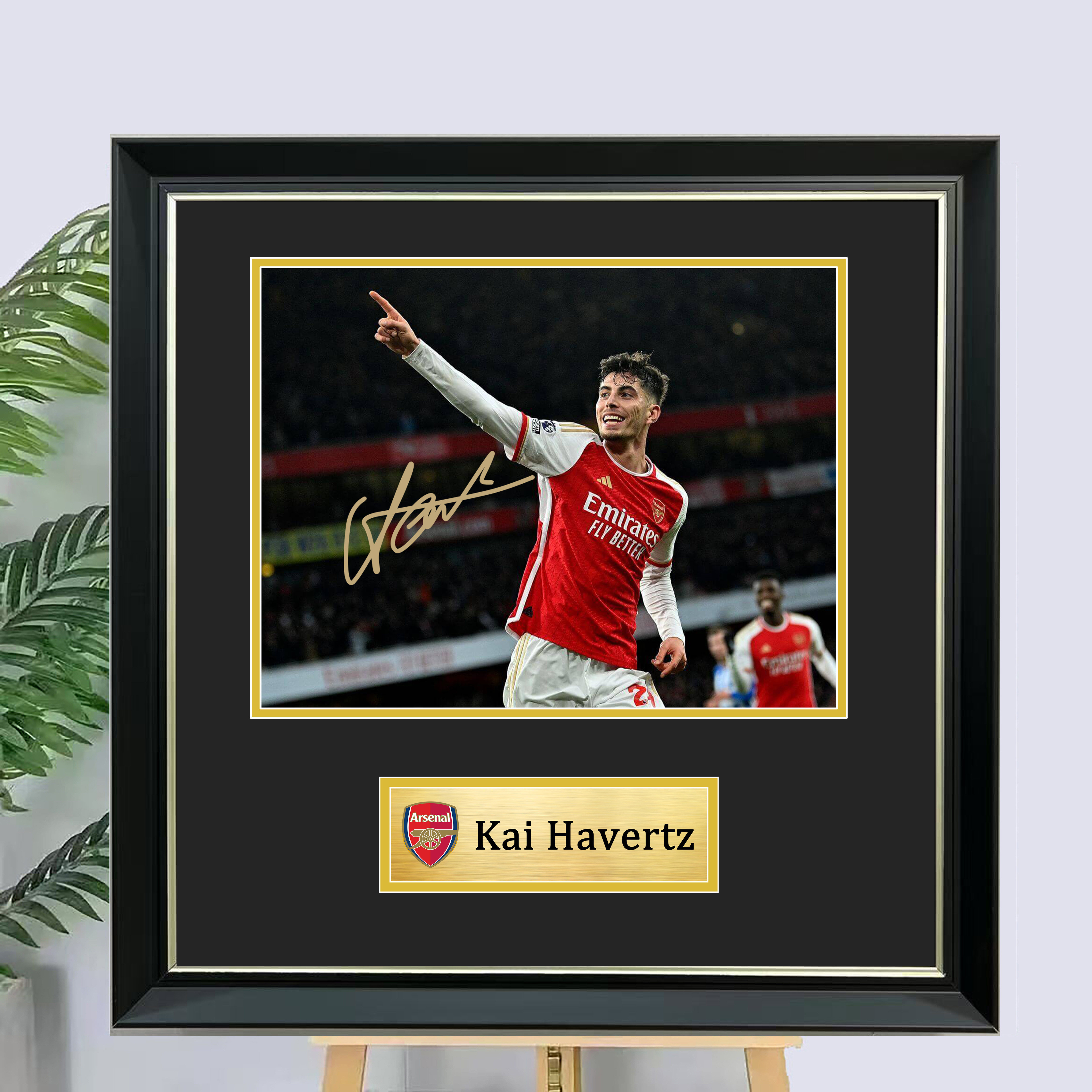 哈弗茨 签名照片装裱相框裱框球衣装饰画足球海报裱框收藏