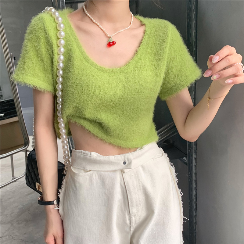 Real shot! Real price! Korean Short Sleeve Sweater in summer