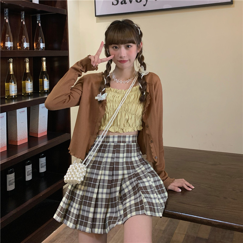 Real shot! Real price! Korean summer academy girl's three piece suit