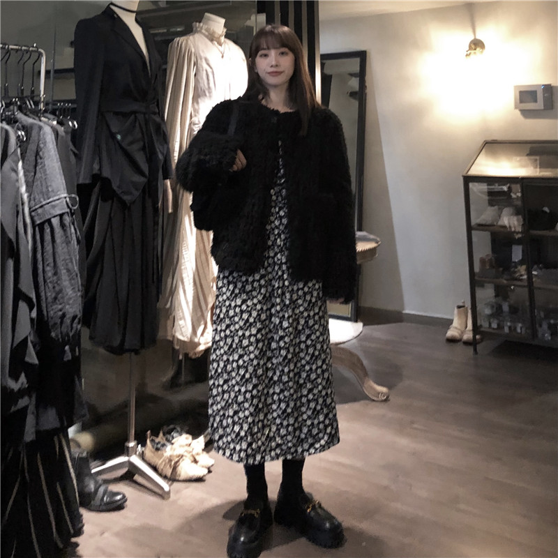 Real price real shot of suede dress