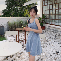Real shot! Real price! Korean summer secret mid length denim skirt