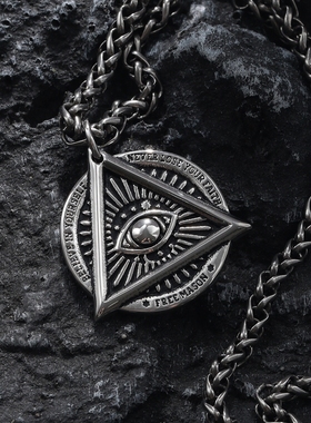 恶魔之眼男士高街风钛钢毛衣链