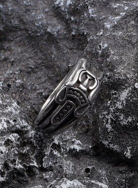 宝剑理发师钛钢欧美风男士戒指