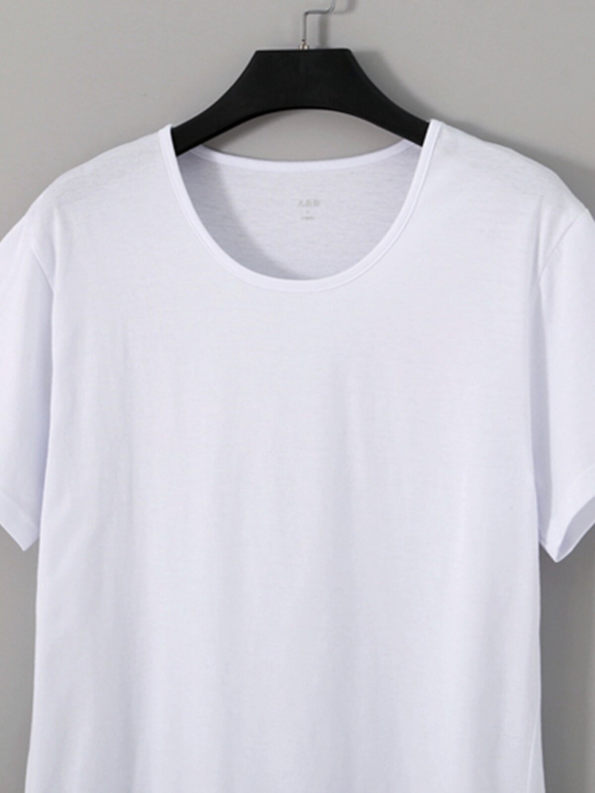 AB 속옷 여름 중년 및 노인 순면 노인 셔츠 통기성 남성 라운드 넥 반팔 기본 바닥 대형 언더 셔츠