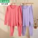 套装 AB内衣纯棉长袖 秋衣秋裤 圆领双面磨绒中老年宽松大码 女 长裤