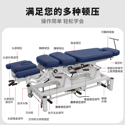 昊梦3D摇摆牵引顿压整脊床美式