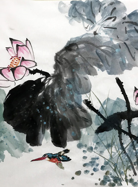 宣纸画芯耕墨轩国画手绘水墨画