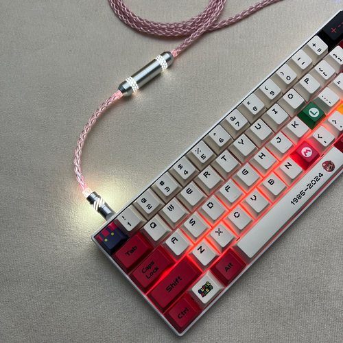 单晶铜航插线镂空8K磁轴键盘线