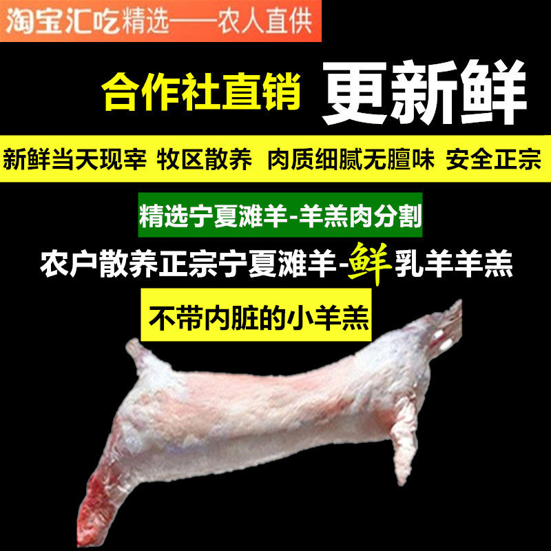 羊羔新鲜整只全羊宁夏散养滩羊肉