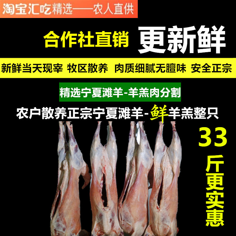 全羊整羊新鲜现宰宁夏滩羊羊羔肉