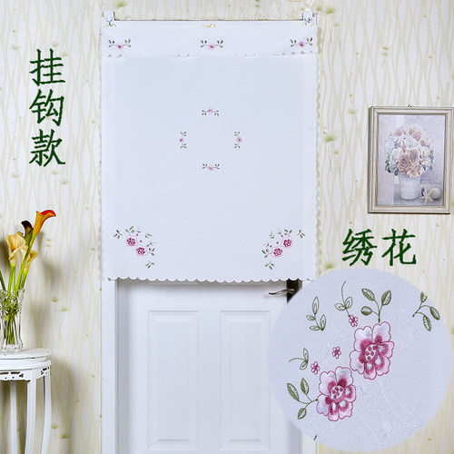 绣花布艺门帘厨房卫生间隔断帘