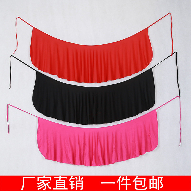 一片裙 广场舞服装秋冬松紧腰 中老年拉丁舞练习裙子交谊舞半身裙