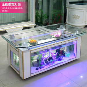 茶几鱼缸生态水族箱懒人免换水桌面长方形大型定制客厅家用落地缸