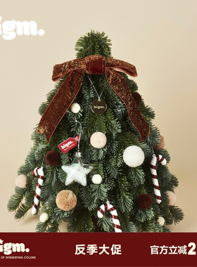 bigm仿真诺贝松新年圣诞树袜花环袜门挂女朋友节日礼品物家居摆件