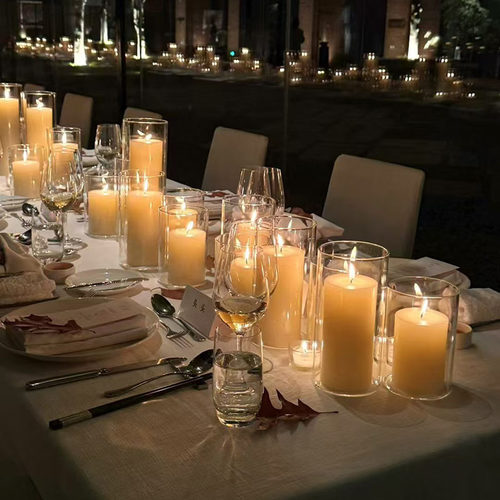 琥珀色简约现代烛台摆件