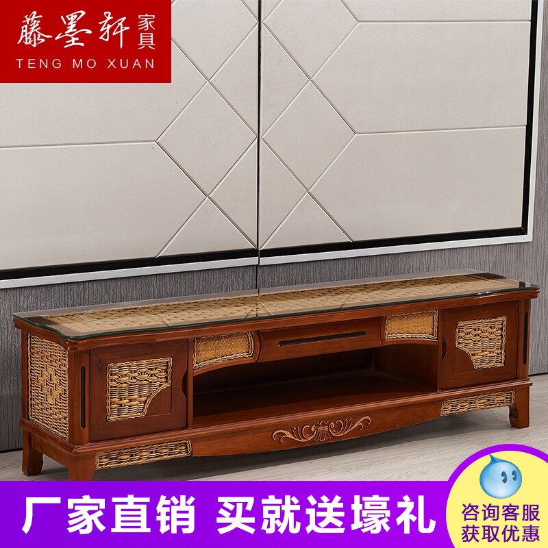 TV cabinet household a living room Rattan solid wood Cabinet 1.8M2 natural Rattan furniture Entertainment Unitsin the Residential furniture , Cabinet , TV cabinet  category - from Buy2taobao.com to provide professional Taobao agent buy service