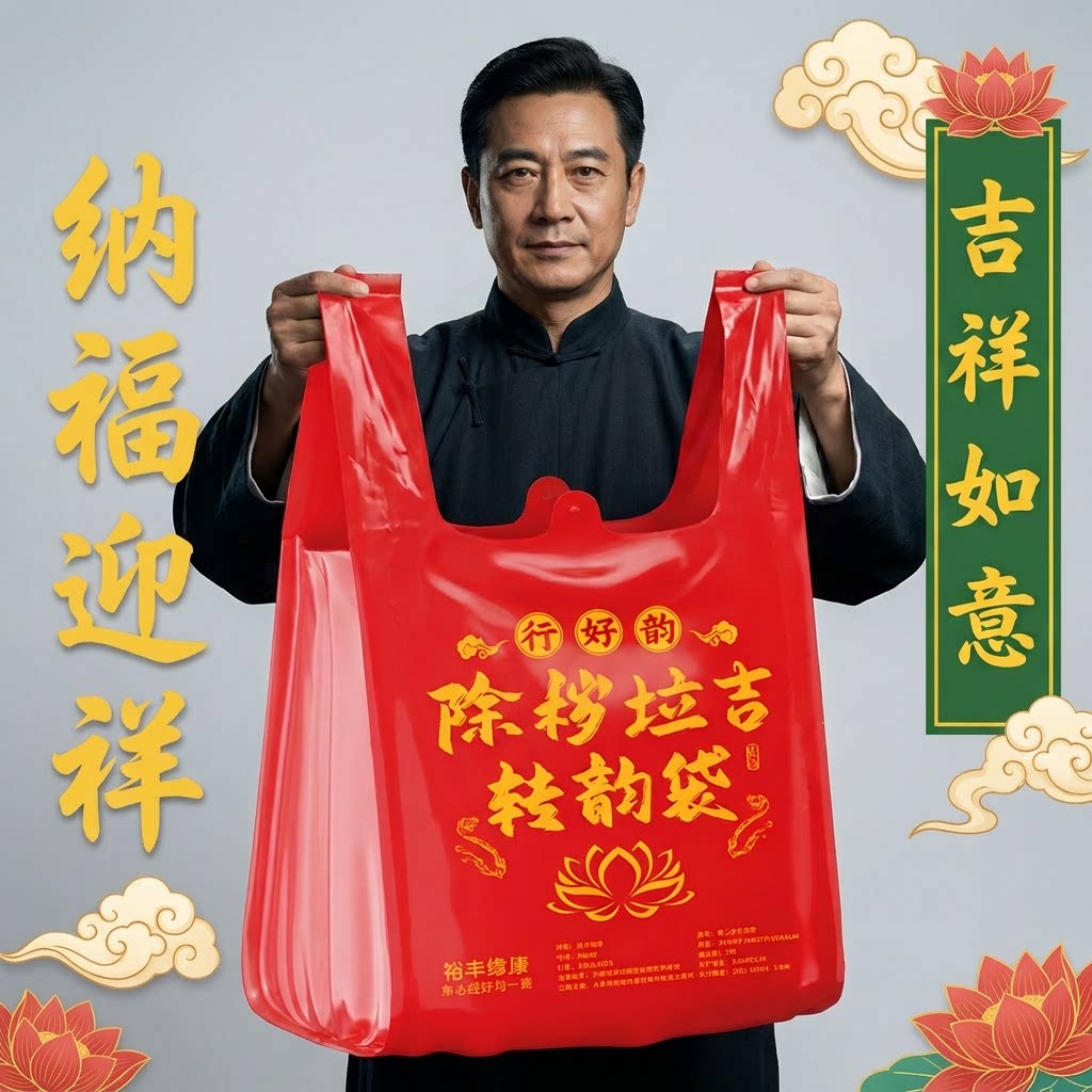 红色加厚加大手提除秽垃圾袋