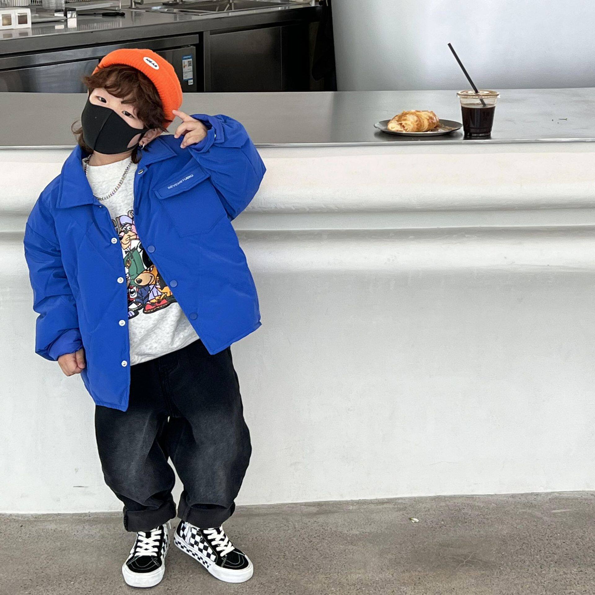 皮皮虾 男童外套羽绒服冬款新款上衣加厚保暖防风百搭好穿帅气潮