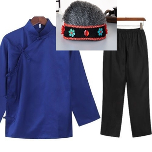 小品话剧表服斜偏大襟褂婆婆村姑朝阳沟戏曲演出服老太太摄影汉服