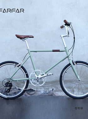 FARFAR BIKE 7速FM2城市通勤自行车复古铬钼钢451小轮车20寸单车