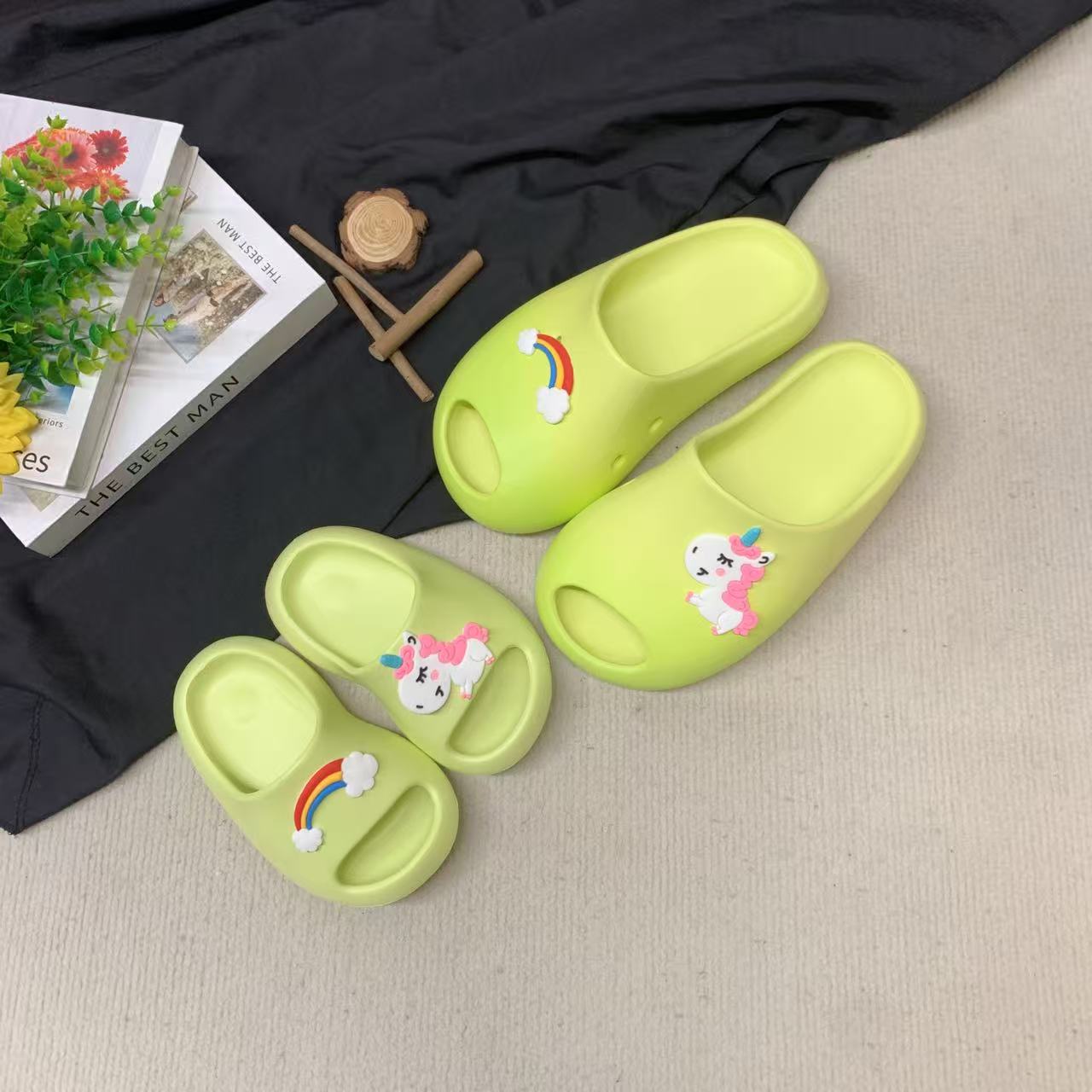独角兽儿童拖鞋夏日清新彩虹亲子