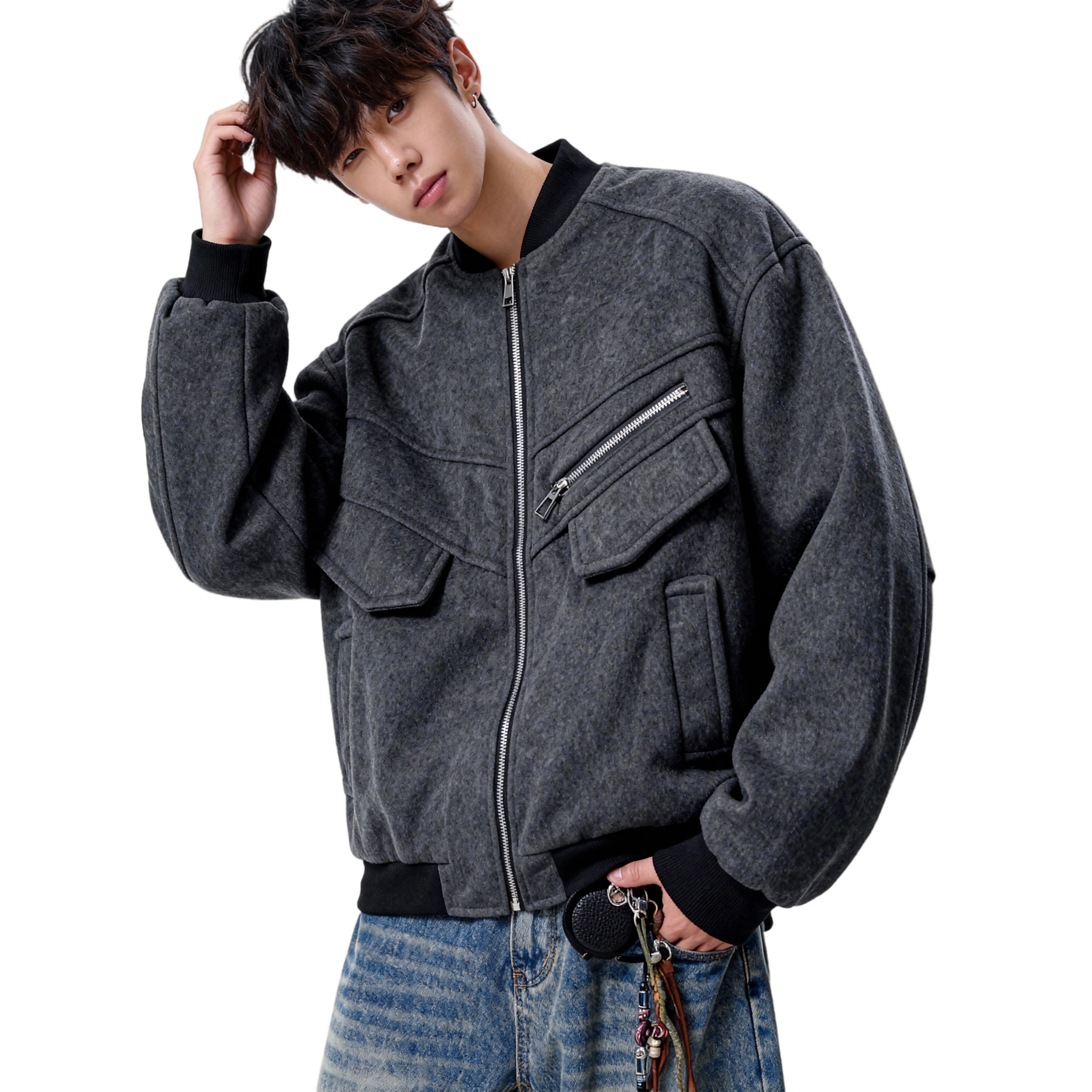 25毛呢夹克棉服加厚高级痞帅夹棉棒球服短款外塔705-M3705-特P110,男装夹克,星座705