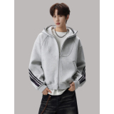 26春季重磅美式连帽卫衣夹克潮流复古撞色条纹开衫705-W8861-P65，男装夹克，星座705