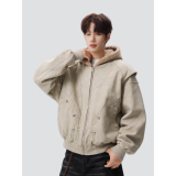 25冬美式复古座山雕潮牌保暖加绒加厚连毛厚外套705-M3707-TP108，男装棉衣，星座705