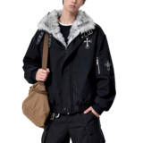 25冬复古美拉德毛领加厚暖外套宽松十字架潮棉服特批M3691-P108，男装棉衣，星座705