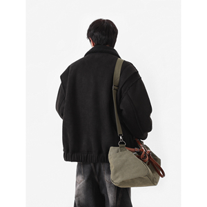 25冬季新款美拉德皮毛一体加厚外套保暖机车棉服潮705-M72-P120图片