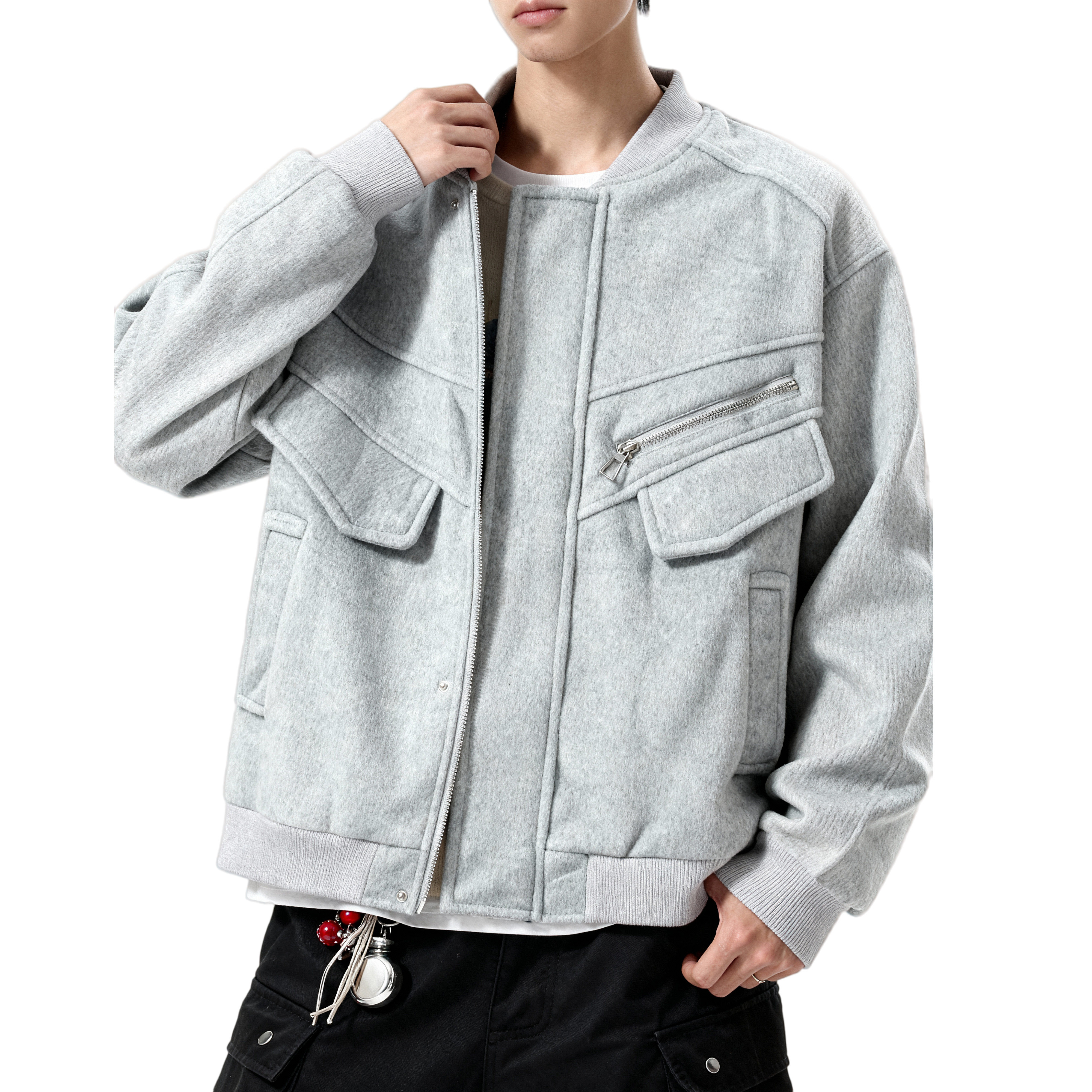 25毛呢夹克棉服加厚高级痞帅夹棉棒球服短款外塔705-M3705-特P110,男装夹克,星座705