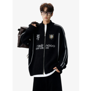 秋冬美式复古字母刺绣毛衣开衫韩版潮流拉链棒球服705-Y813-特P65，男装针织衫/毛衣，星座705