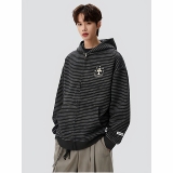 26春美式慵懒条纹复古连帽上衣新款百搭通勤卫衣705-jk5907-特P72，男装卫衣，星座705