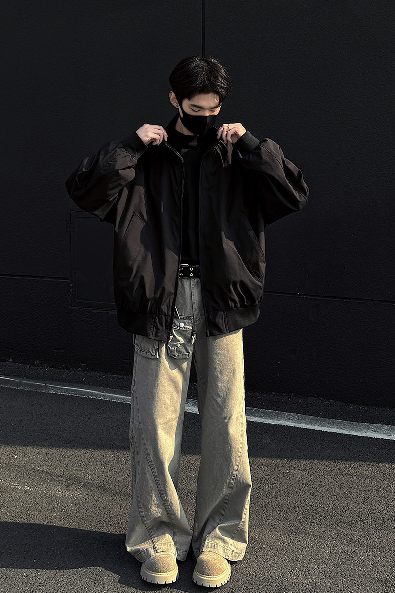 25秋【灰色现货】立领休闲百搭时尚男夹克外套705-W8851-特P30,男装夹克,星座705