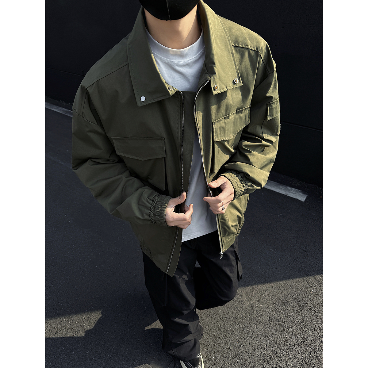 【现货】秋新翻领休闲百搭时尚男夹克外套705-W8853-P55无差价，男装夹克，星座705