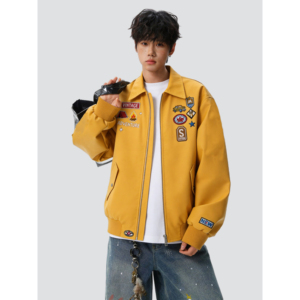 26春美式复古徽章小标飞行夹克男女百搭派克服潮705-JK5900-特P63