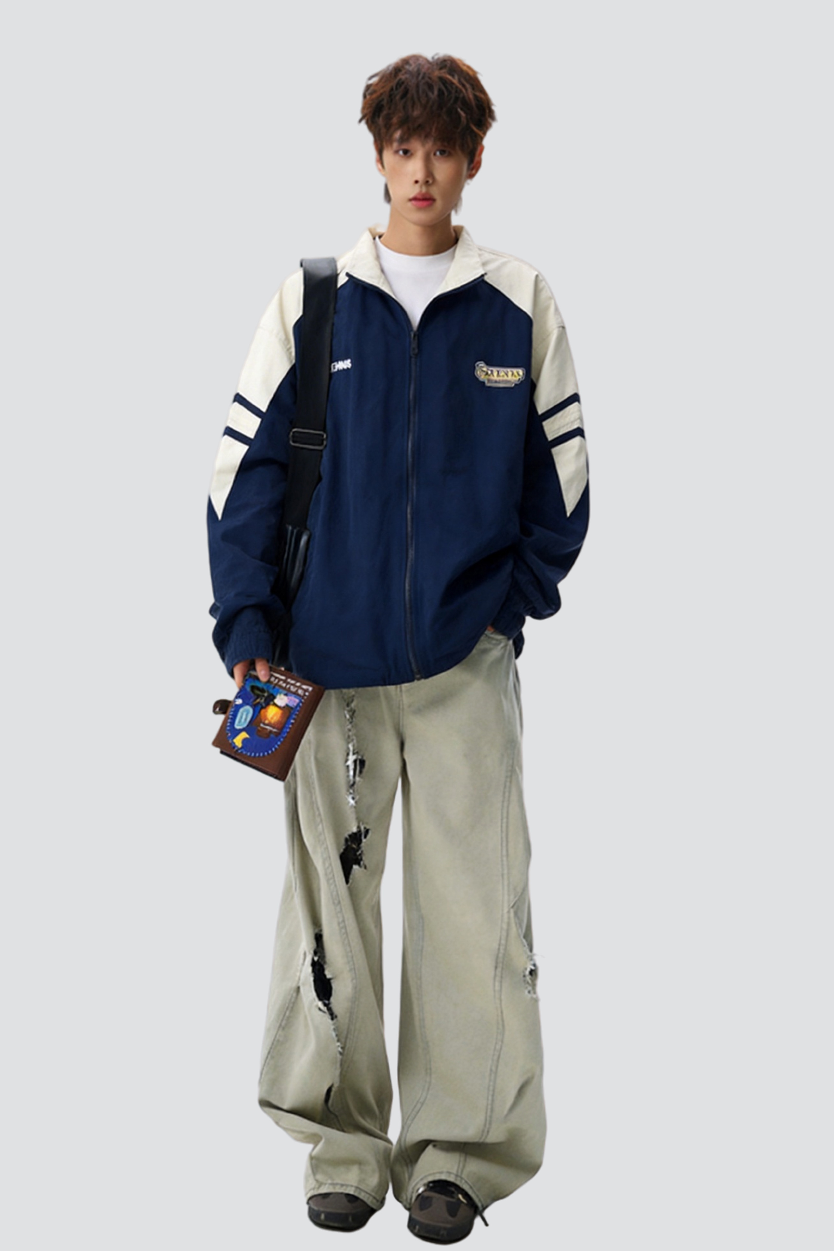 26春山系拼接撞色立领夹克男士春秋潮牌百搭外套705-JK5903-特P63,男装夹克,星座705