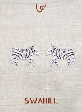 SWAHILL小斑马耳钉