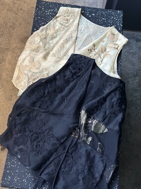 章海燕金丝刺绣蕾丝拼接新中式老钱风马甲